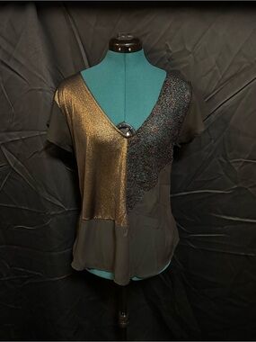 Black and gold blouse